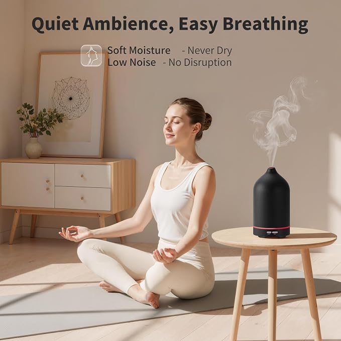 URPOWER 120ML Essential Oil Diffuser, Ultrasonic Aromatherapy Diffuser - Image 5