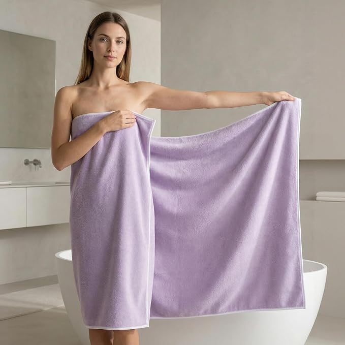 REDKISS 2 Pack Microfiber Extra Large Bath Sheets, 35 x 70 Inches, Soft and - Image 2
