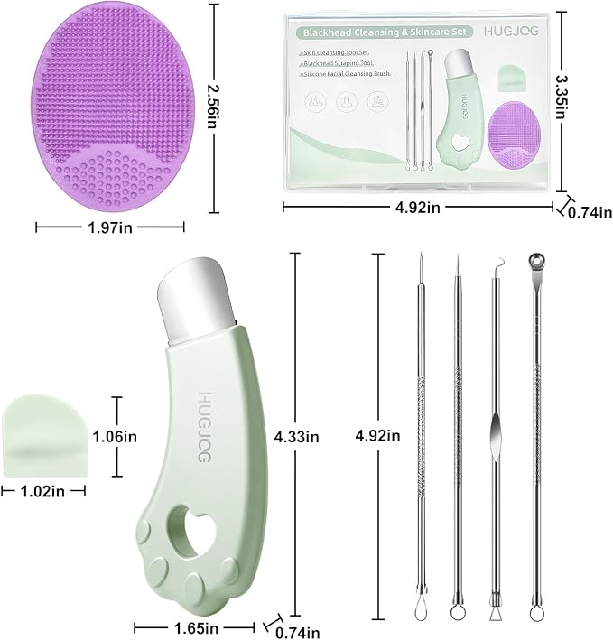 Blackhead Remover Tools for Face, 304 Stainless Steel Pore Extractor Spatula - Image 7