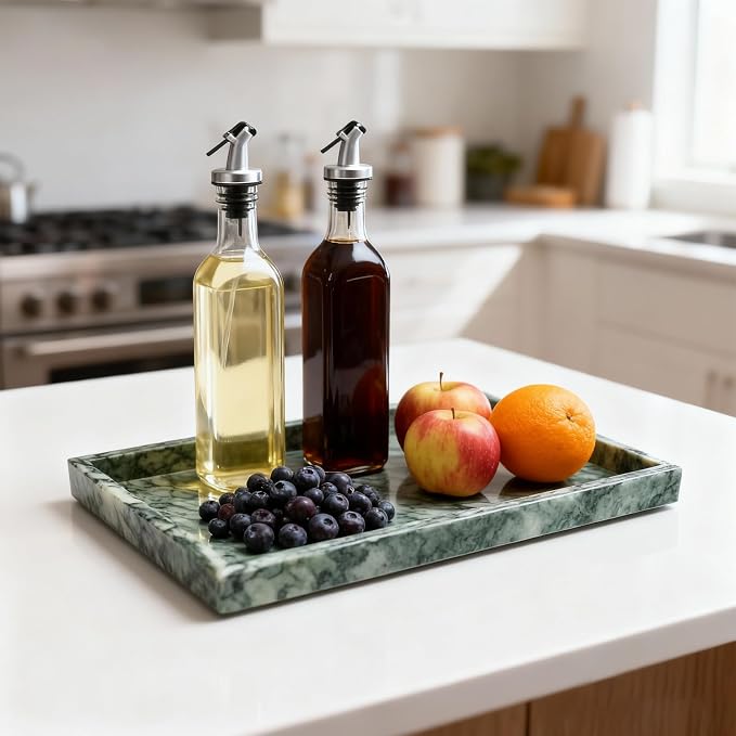 Pure Natural Marble Tray for Bathroom, Sink. Cosmetics, toiletries, etc. can be - Image 7