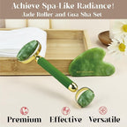 Rena Chris Gua Sha and Face Roller Set: Anti-Breakage Jade Roller - Image 2