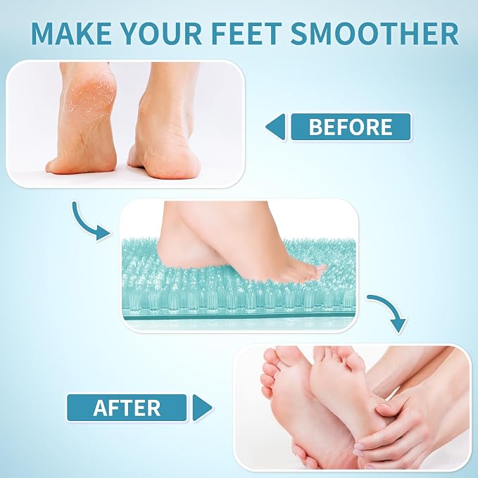 Yolife Shower Foot Scrubber Mat, Anti-Slip Bath Mat - Image 2