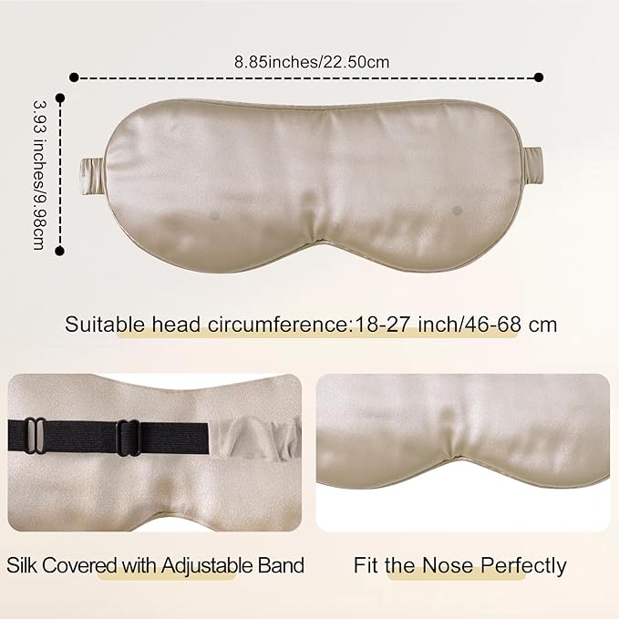 ZIMASILK Adjustable 100% 22 Momme Mulberry Silk Sleep Mask - Image 4