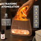 SALKING Colorful Flame Fire Diffuser Humidifier, Himalayan Salt Lamp, 7 Colors - Image 5