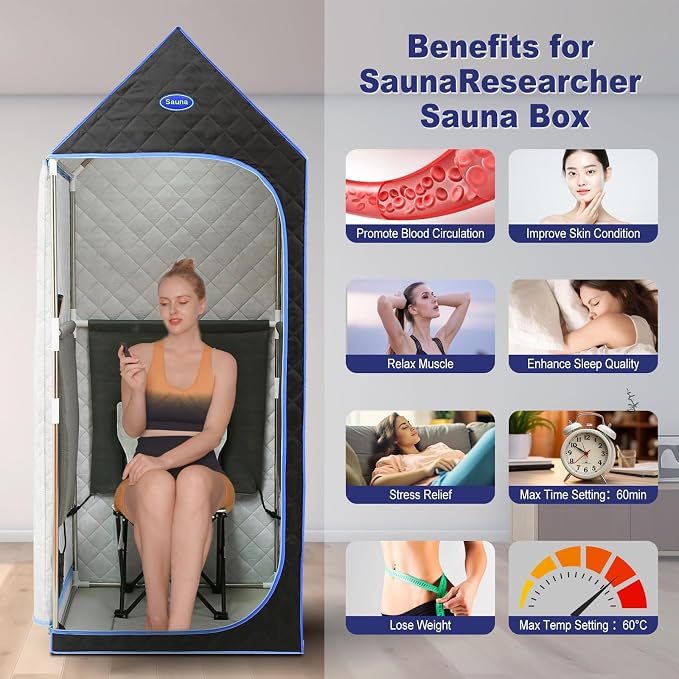 Portable Infrared Sauna for Home Spa, Full Size 1 Person Far Infrared Sauna - Image 4