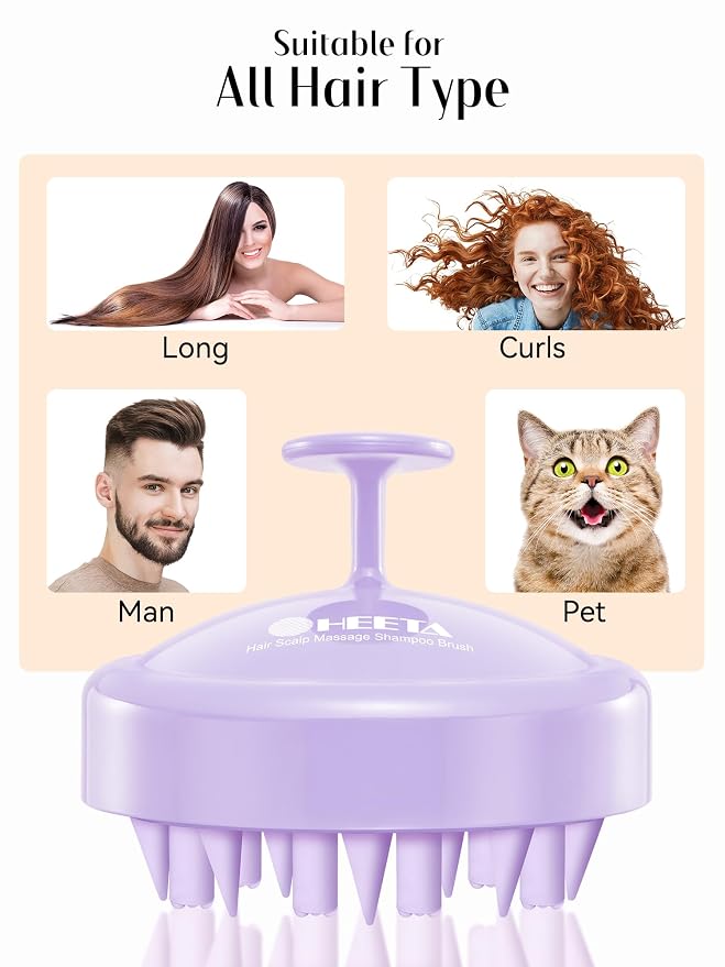 HEETA Hair Scalp Massager Brush, Updated Scalp Exfoliator - Image 7