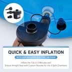 CO-Z Inflatable Bathtub with Electric Air Pump and Bath Pillow Headrest - Image 7