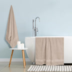 GLAMBURG Premium Cotton Oversized 2 Pack Bath Sheet 35x70-100% Pure Cotton - Image 4