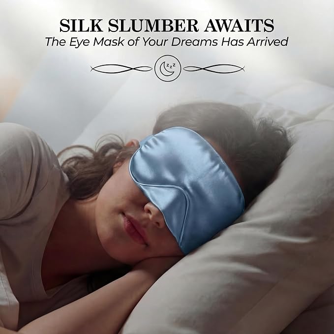 SLEEP SANCTUARY 100% Pure Mulberry Silk Sleep Mask - Image 2