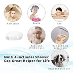 50PCS Disposable Shower Caps, Plastic Clear Thickening Bath Hair Cap and - Image 4