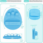 Silicone Bath Glove & Face Scrubber Set 2PCS, 360° Anti-Slip & Hand-fit Body - Image 2
