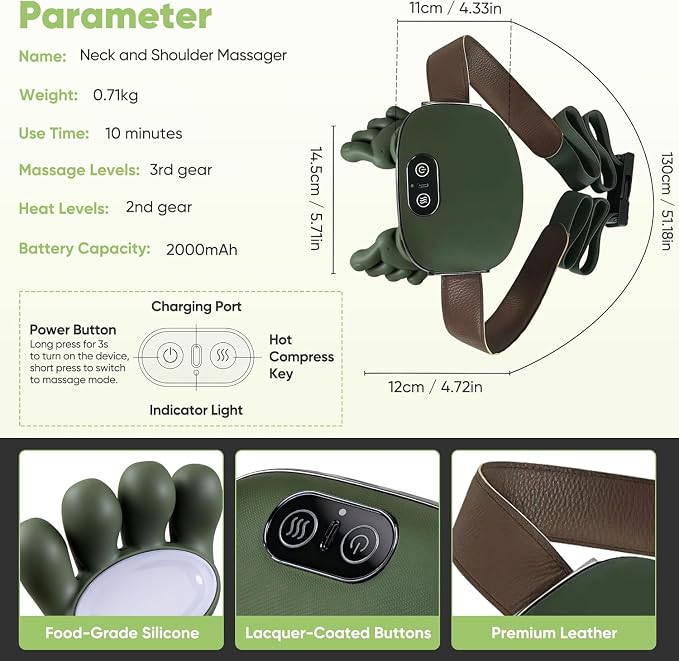 Shoulder and Neck Massager, Bionic Heated Massager, Neck Massager - Image 6