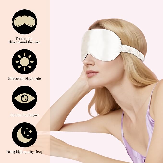 SilkDream 100% Mulberry Silk Sleep Mask Eye Mask - Image 4