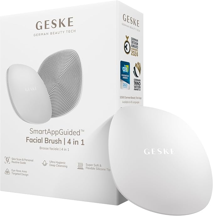 GESKE SmartAppGuided™ Facial Brush | 4 in 1 | Professional Facial Cleansing by GESKEGermanBeautyTech