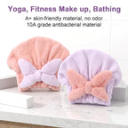 2Pcs Skin-Friendly Hair Drying Cap Quick-Drying Hair Towel Cap Microfiber - Image 7