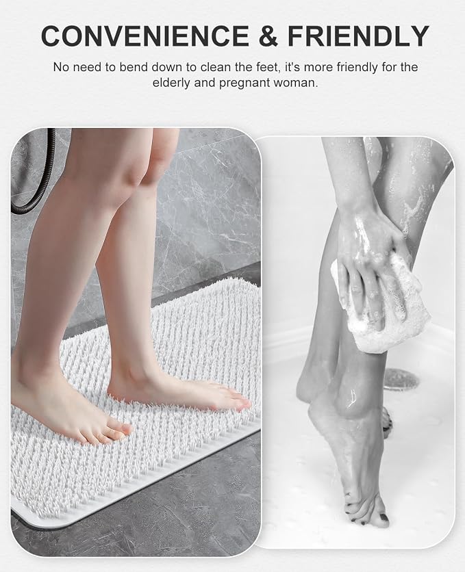 OTHWAY Non Slip Grassy Bathtub Mat : 27.5X15.7 inches Sturdy But Soft Bath - Image 6