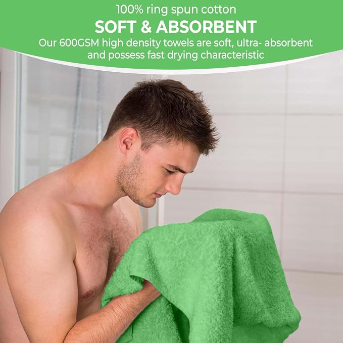 KAHAF COLLECTION 6 Pack Bath Towels Set 100% Ring Spun Cotton, Lightweight - Image 4