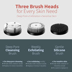 Premium Facial Cleansing Brush, Waterproof Face Scrubber, Spin & Sonic Modes - Image 2