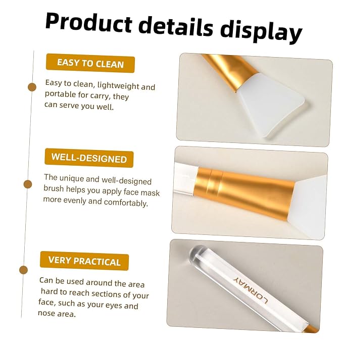LORMAY Jelly Brush | 2 Pcs Silicone Face Mask Brushes | Mask Application Tool - Image 2