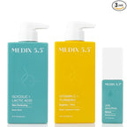 MEDIX Anti Aging Skin Care 3PC Set | Exfoliating AHA Glycolic Acid Foaming Face by Medix55