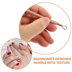 Beavorty Triangle Stainless Steel Cuticle Pusher Gel Remover Tool 4-Pcs Nail - Image 3