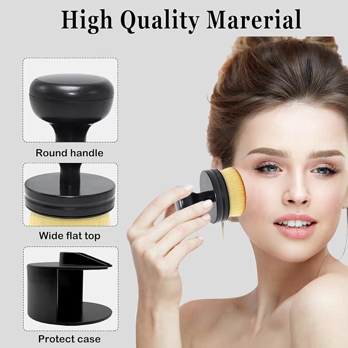 Extra Large Body Makeup Brush For Self Tanner, Wide-headed Kabuki Foundation - Image 4