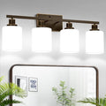 MOKATNG 4-Light Bathroom Light Fixtures, Vanity Light by Bathroomlightfixtures