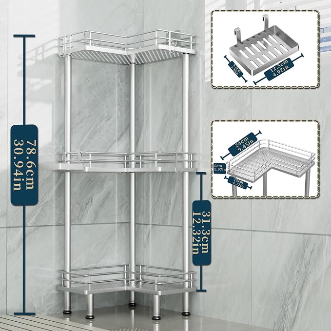 Consumest Corner Shower Caddy Standing - Image 5