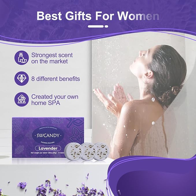 SWCANDY Shower Steamers Aromatherapy Travel Essentials Birthday Gifts - Image 5