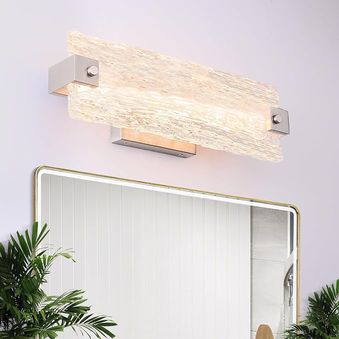 Brushed Nickel Bathroom Vanity Light, 16.5 Inch 10W Dimmable LED Bathroom Light by Osimir