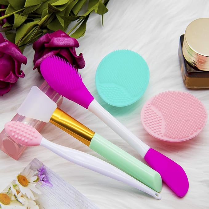 5PCS Silicone Scrubber Set, Lip Scrub Brush, Silicone Face Cleansing Brush - Image 9
