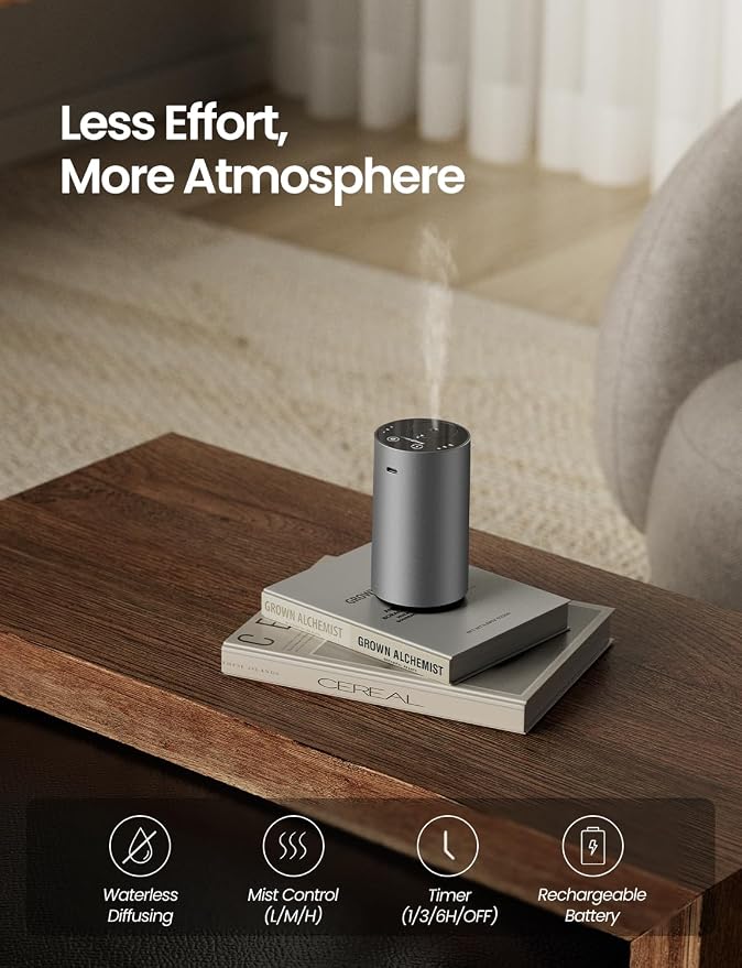 Waterless Essential Oil Diffuser, Rechargeable Scent Diffusers - Image 2