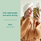 Sand Cloud Cotton Hair Towel Wrap, Ivory - Image 3