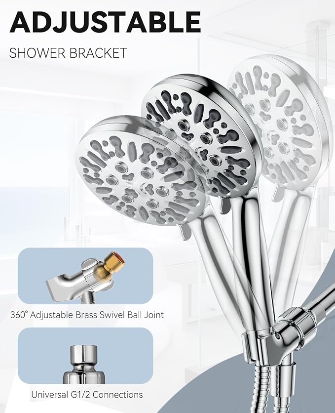 JDO Shower Head with Handheld, High Pressure Handheld Shower Head 9 Settings - Image 4