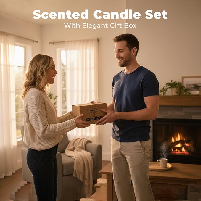 WEMEET Candles for Home Scented 2 Pack, Vanilla Scented Candle - Image 7