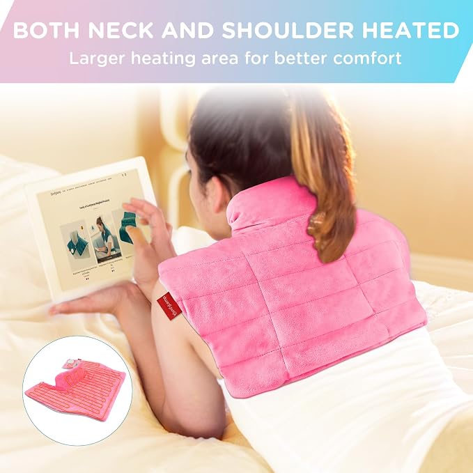 Comfytemp Heating Pad for Neck and Shoulders and Back, 2.6lb Weighted Electric - Image 5