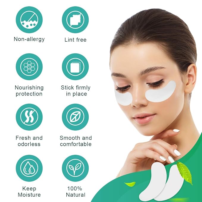 AHIER Eyepads Eyelash Extensions Lint Free, 100 Pairs Set Eye Pads - Image 5