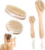 4 Pcs Dry Brushing Body Brush for Lymphatic Drainage, Pore Cleaning Brush Set by Unknown