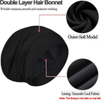 Sleep Cap Bonnet for Sleeping, Adjustable Cooling Ice Silk Lined Hair Bonnets - Image 6