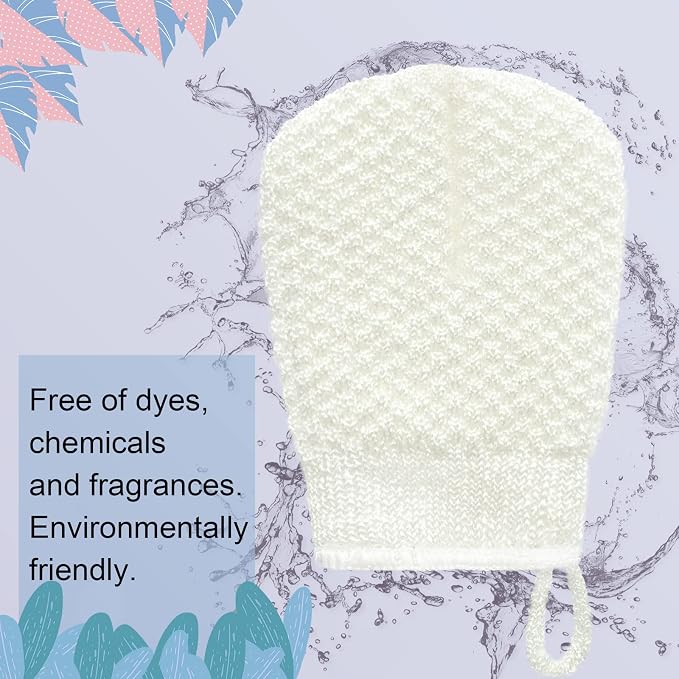 MIG4U 3 PCS Exfoliating Facial Scrubber Mitt, Face Cleanser Wash Mittens - Image 2