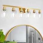 6 Light Gold Bathroom Vanity Light, Bathroom Light Fixtures by DIKAIDALights