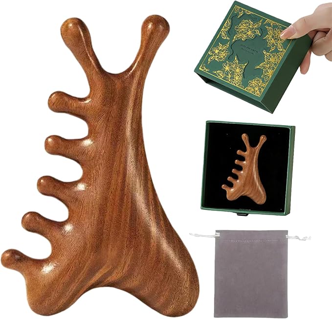 4-in-1 Sandalwood Gua Sha Tool by Unknown