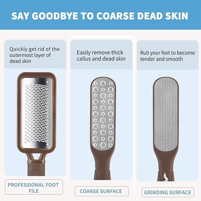 Fu Store 2 Pack Foot Files Callus Remover Stainless Steel Foot Rasp and Dual - Image 6
