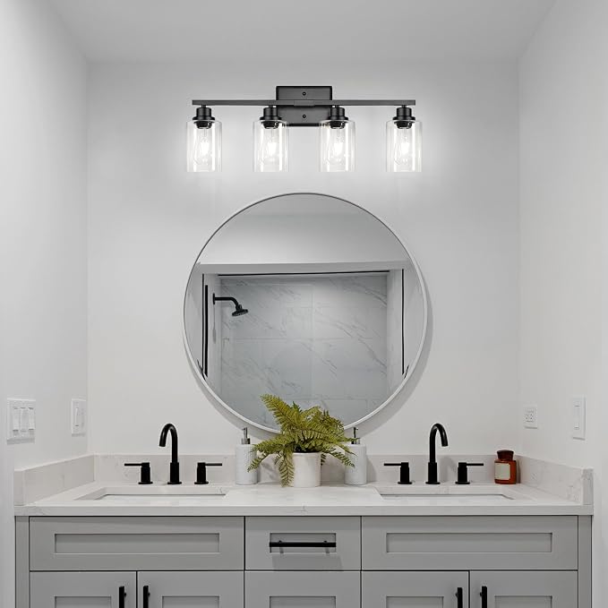 Ascher Bathroom Light Fixtures, 4-Light Vanity Lights - Image 9