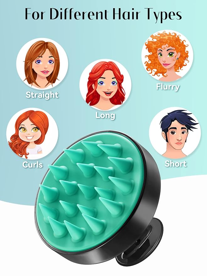HEETA Scalp Massager Hair Growth, Soft Silicone Scalp Scrubber Shampoo Brush - Image 6