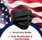 MAGICARE USA Made Black Face Masks, Disposable - Image 2