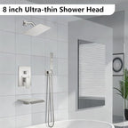Midanya Shower System with Tub Spout, Bathtub Shower Faucet Set with Square - Image 2