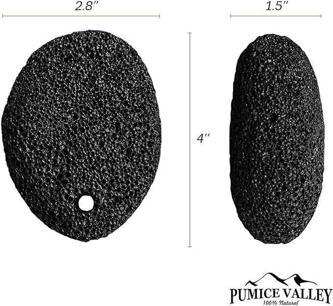 Pumice Stone - Natural Earth Lava Black - Callus/Corn Remover - Image 5