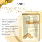 AZURE 24K Gold & Retinol Anti Aging Under Eye Patches - Image 3