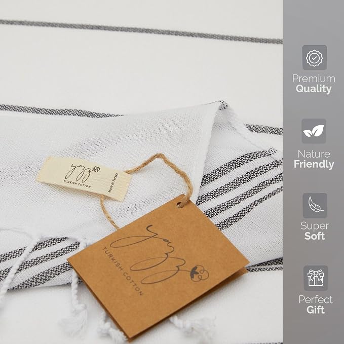 Hand Towels - Set of 2, Decorative Peshtemal Cotton Hand Towels - Image 2